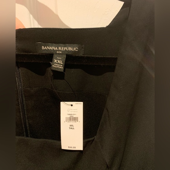 NWT Banana Republic Factory Square Neck Shift Dress in Black, XXL Tall - Picture 7 of 8